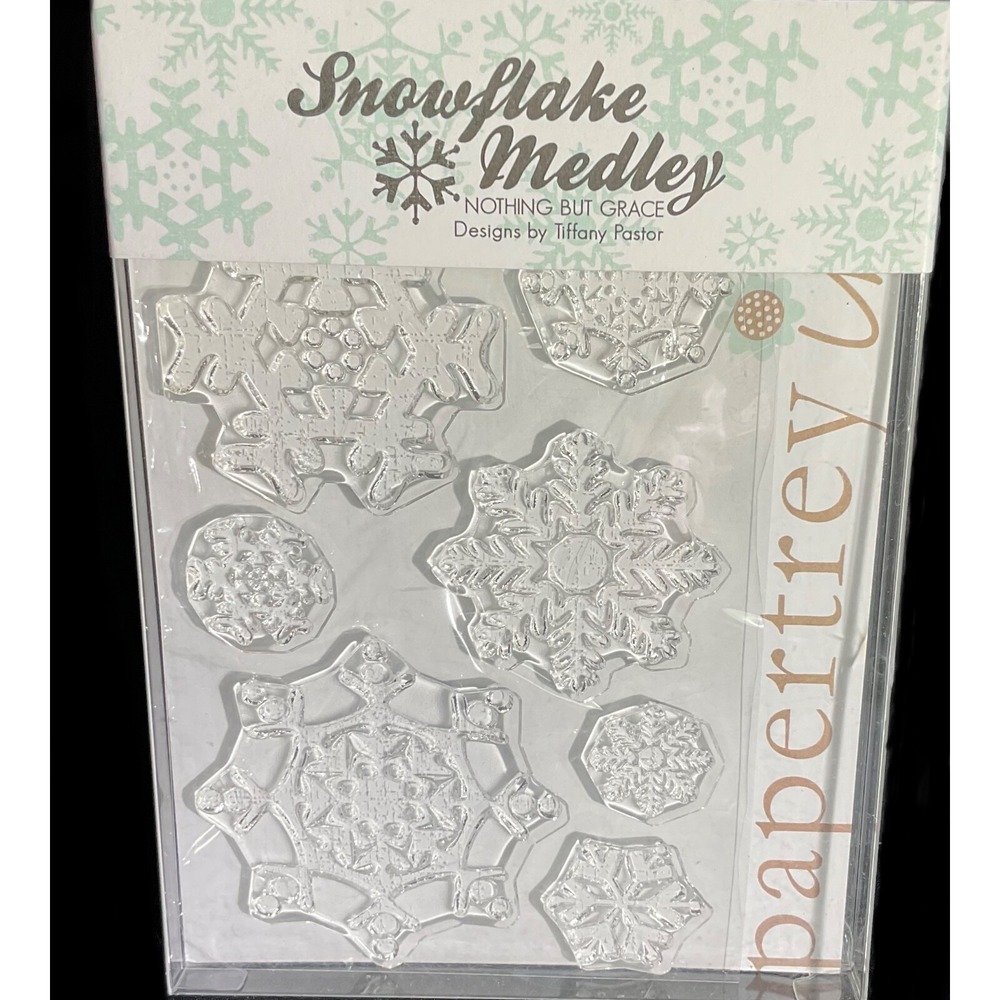Papertrey Ink Stamp set "Snowflake Medley" Nothing but Grace by Tiffany Pastor